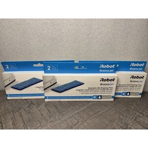 3x iRobot Braava jet Washable Wet Mopping Pads 2-Pack (6 Pads ) Authentic New